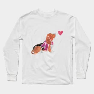 Watercolour Basset Hound Long Sleeve T-Shirt